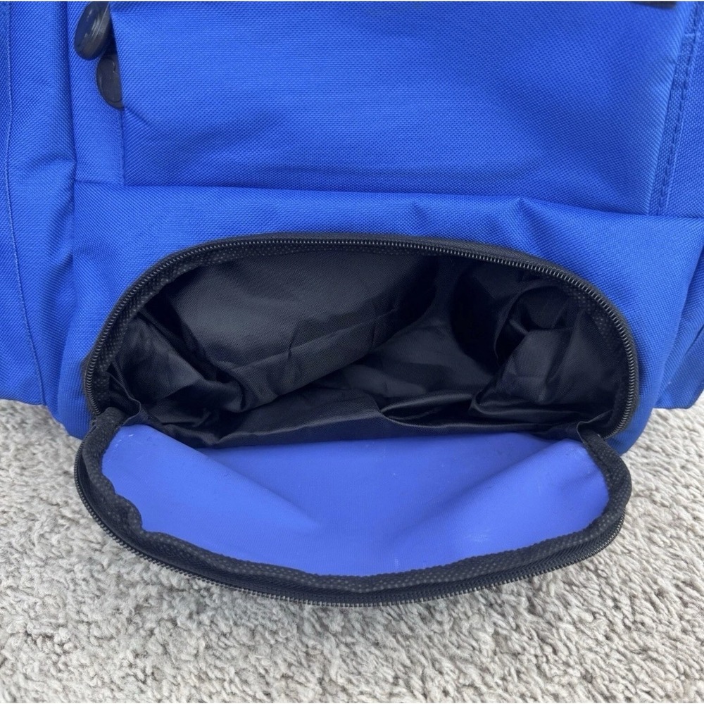 Walt Disney World Backpack WDW 1971 Blue Brown Trim Classic Mickey Mouse Pockets - Picture 14 of 14